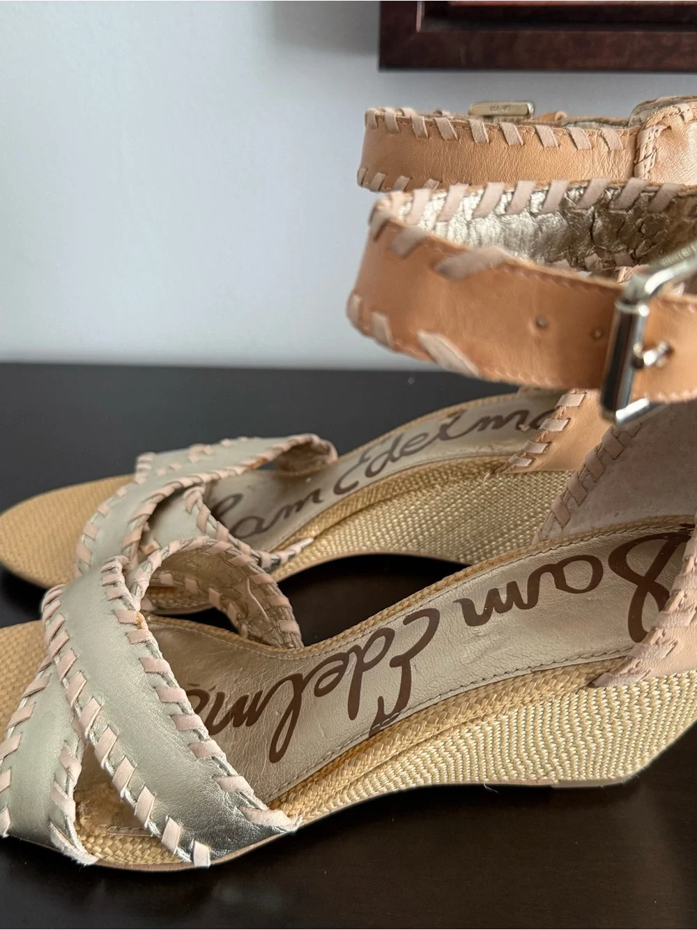 Sam Edelman Tan Braided Wedge Sandals
